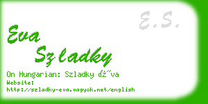 eva szladky business card